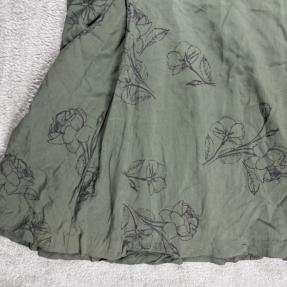 Old Navy Green Floral Pull Up Skirt With Pockets Size Extra Small - Picture 3 of 12